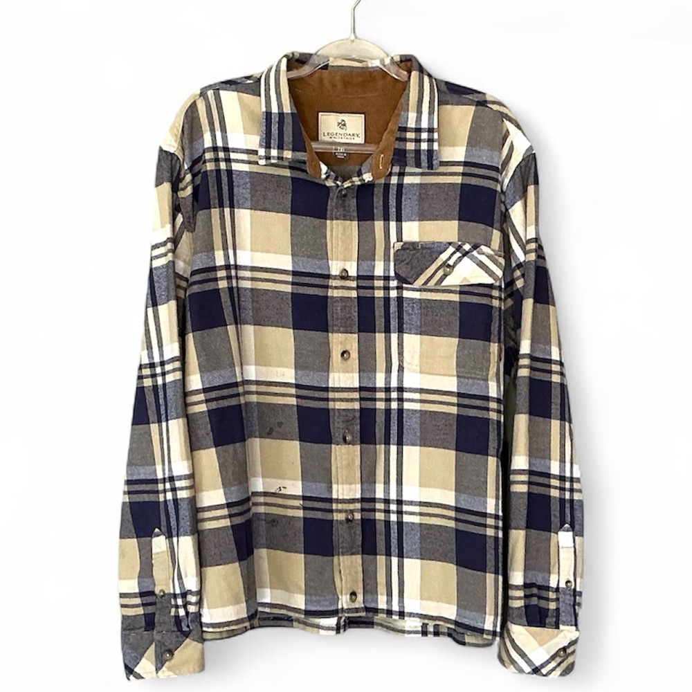 Legendary Whitetails Flannel Mens 2XL Grandpa Plaid Workwear Utility Gorpcore